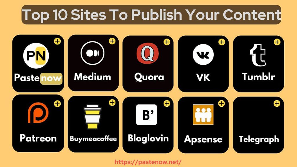 Top 10 Sites To Publish Your Content